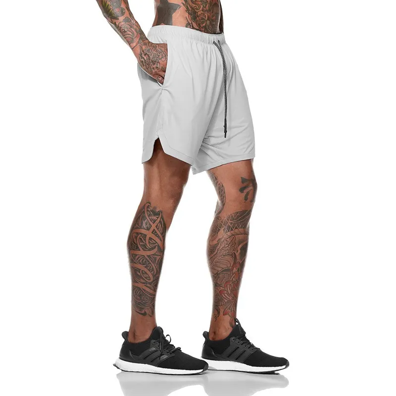 Men's Loose Fit Solid Color Knee Length Casual Polyester Shorts