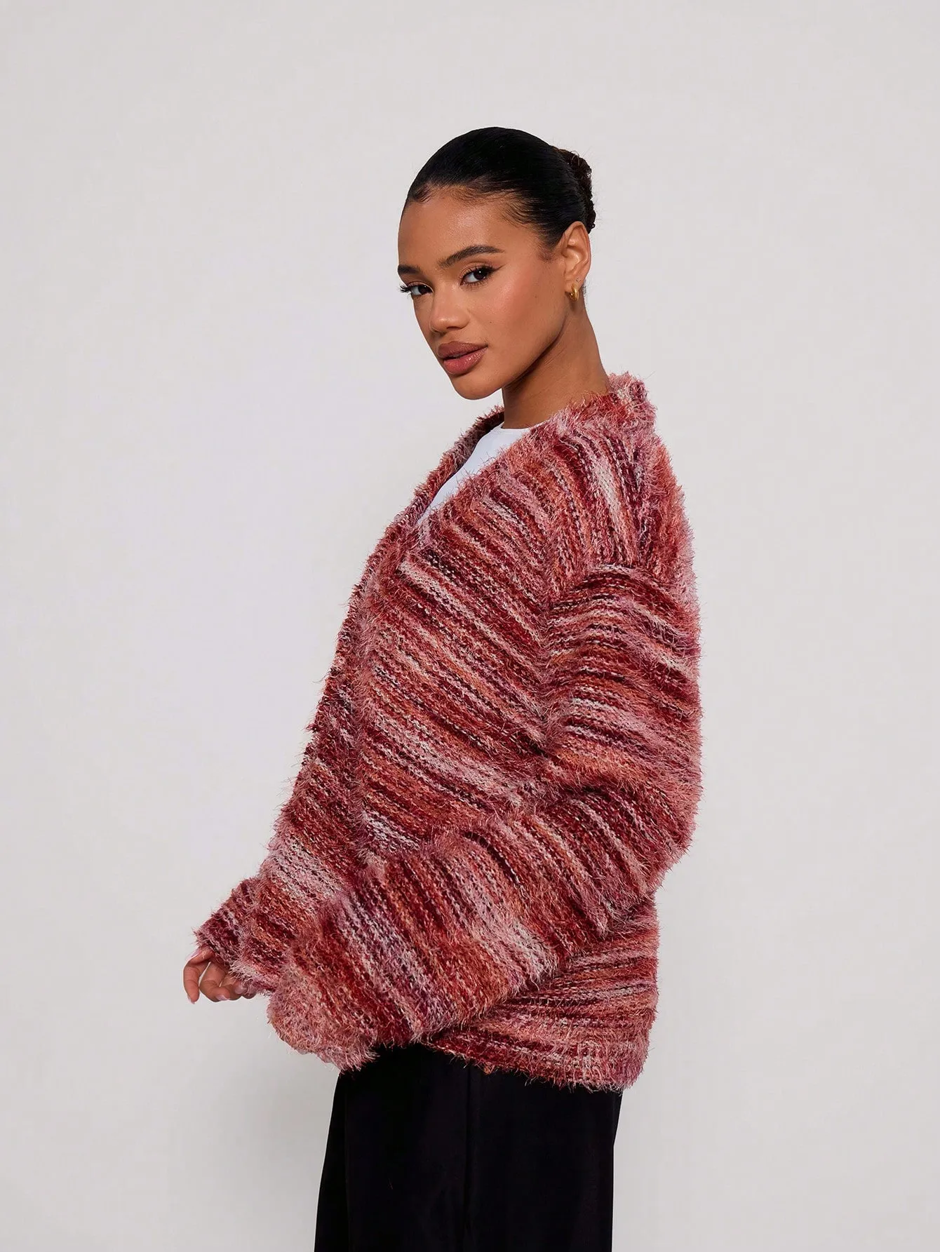 Plush Cardigan Sweater for Women Comfortable Trendy Wear