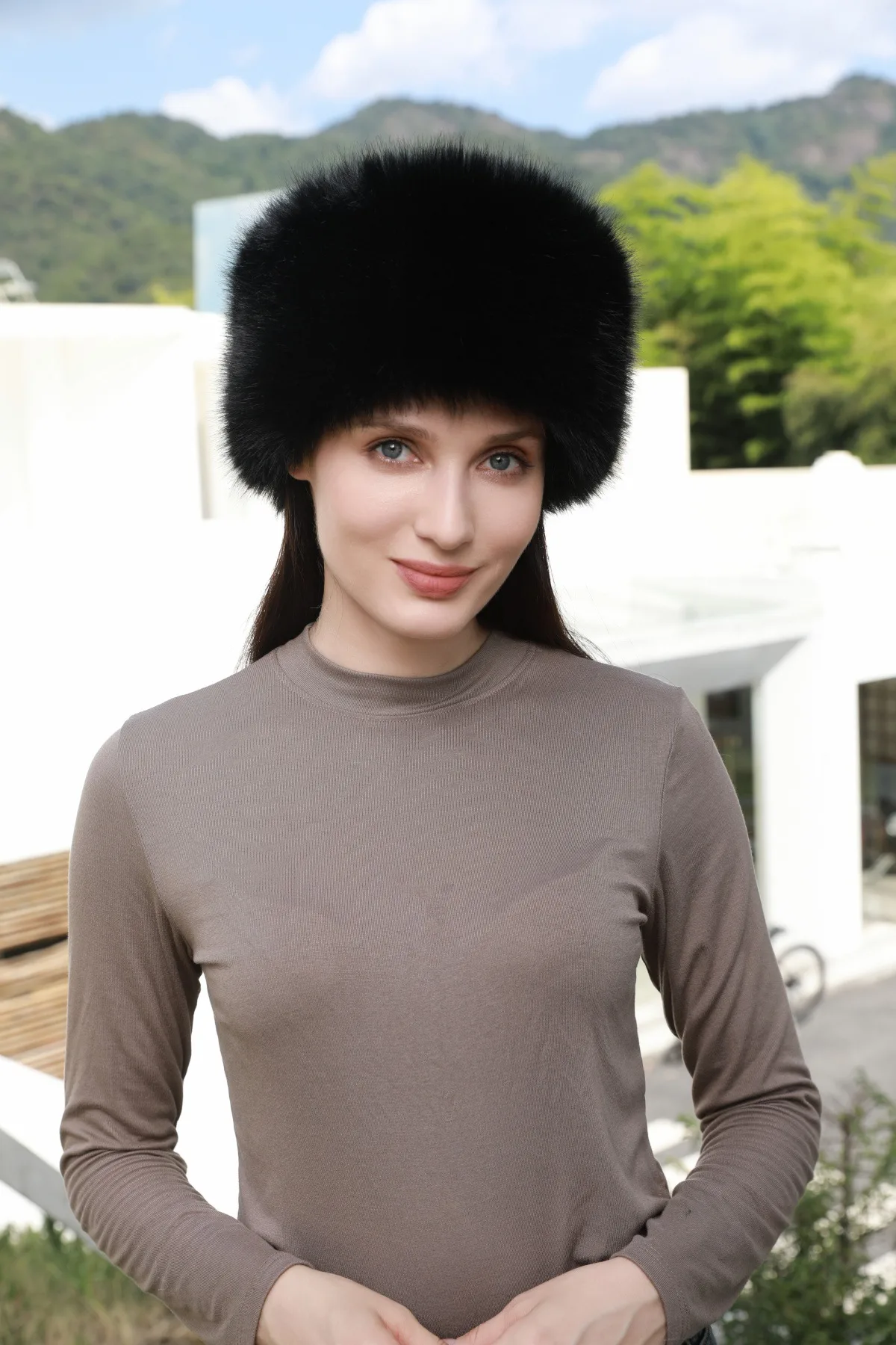 Elegant Multicolor Brown Synthetic Fibre Hair Band for Autumn and Winter