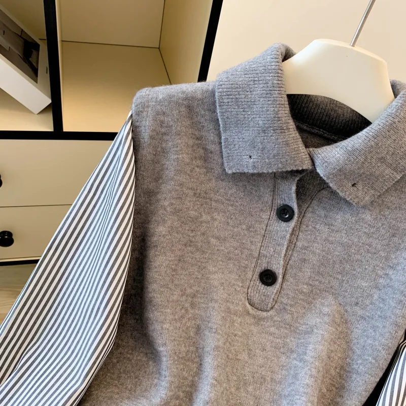 Elegant Sweater in Viscose Fiber Featuring Buckle Detail
