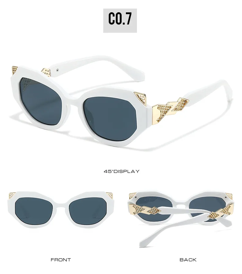 Unisex Cat Eye Sunglasses Featuring Full Frame Design with Durable PC Lens Material