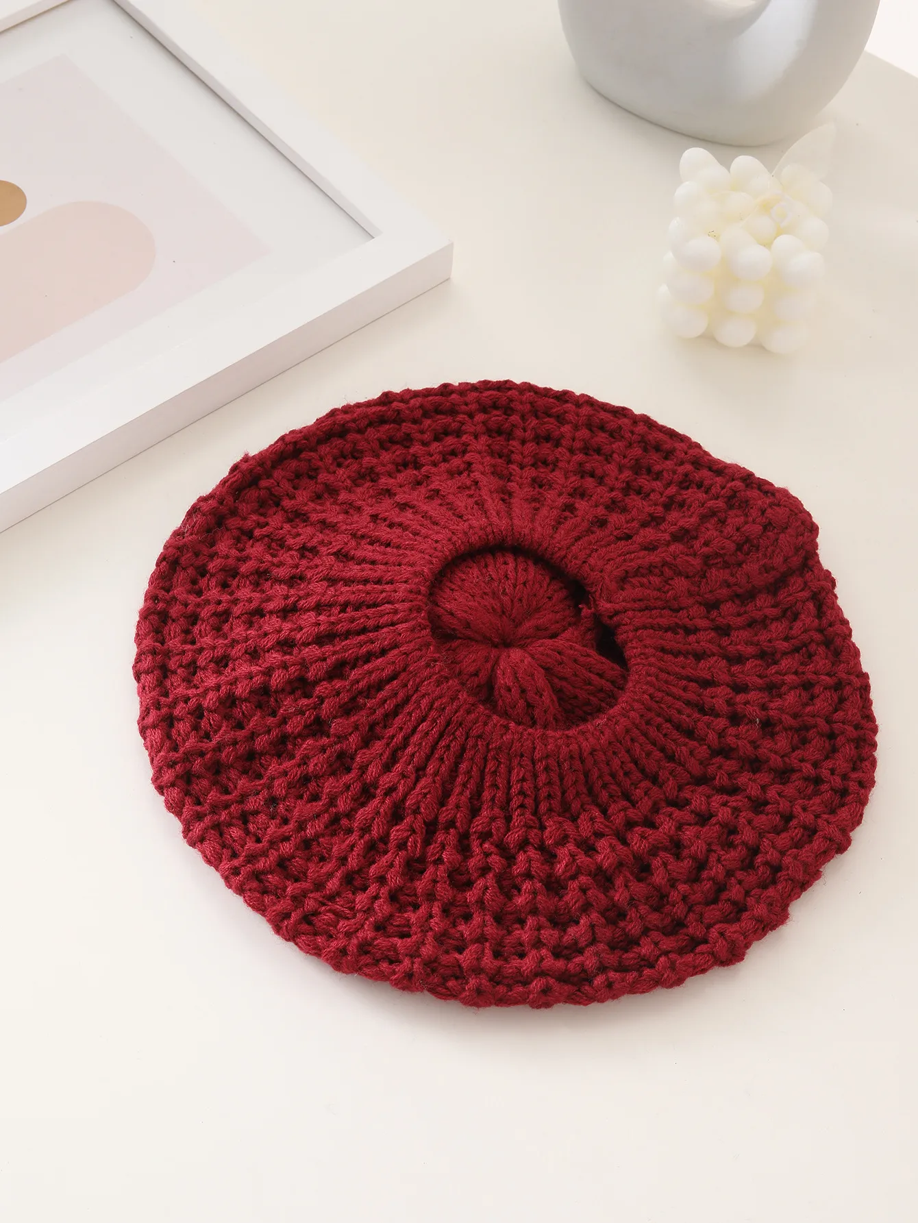 Knit Beret Hat for Women – Casual All-Season Lady Beanie