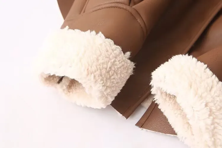 Women's Casual Solid Camel Polyester Long Sleeve Coat with Lapel Collar