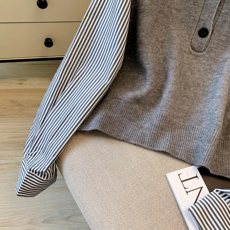 Elegant Sweater in Viscose Fiber Featuring Buckle Detail