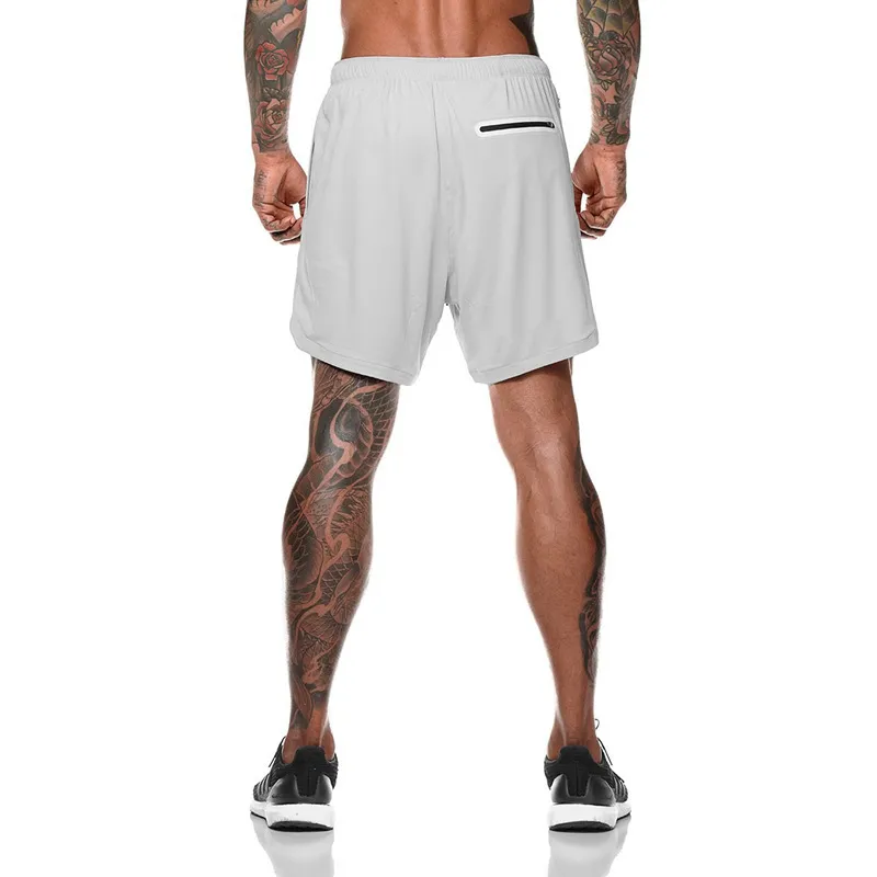 Men's Loose Fit Solid Color Knee Length Casual Polyester Shorts