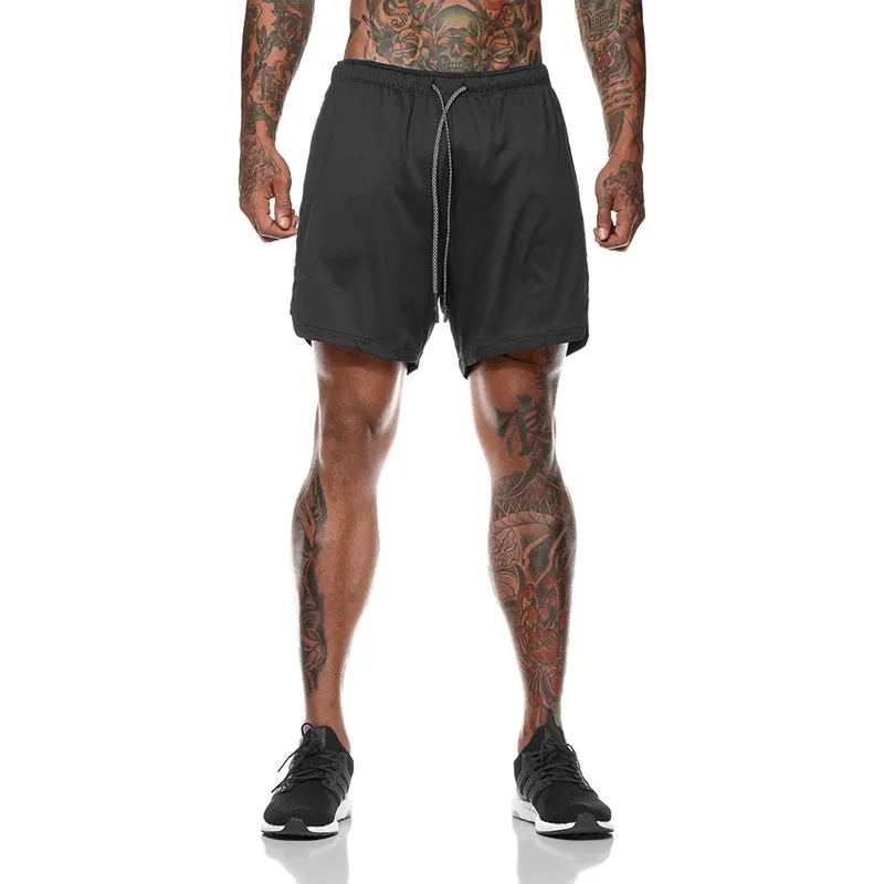 Men's Loose Fit Solid Color Knee Length Casual Polyester Shorts