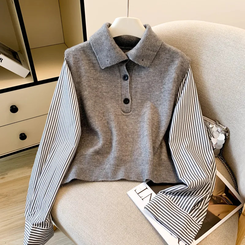 Elegant Sweater in Viscose Fiber Featuring Buckle Detail