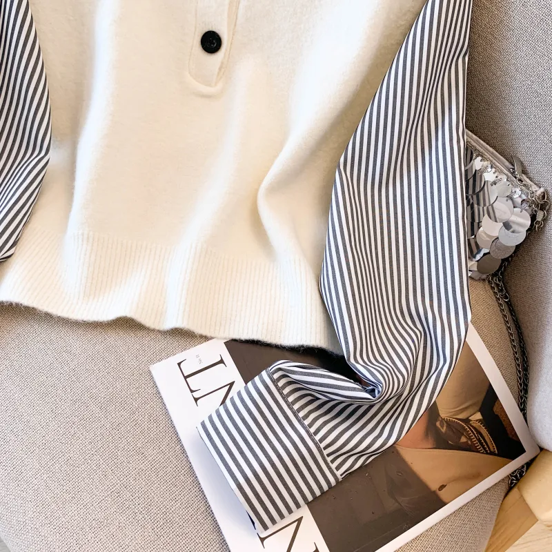 Elegant Sweater in Viscose Fiber Featuring Buckle Detail