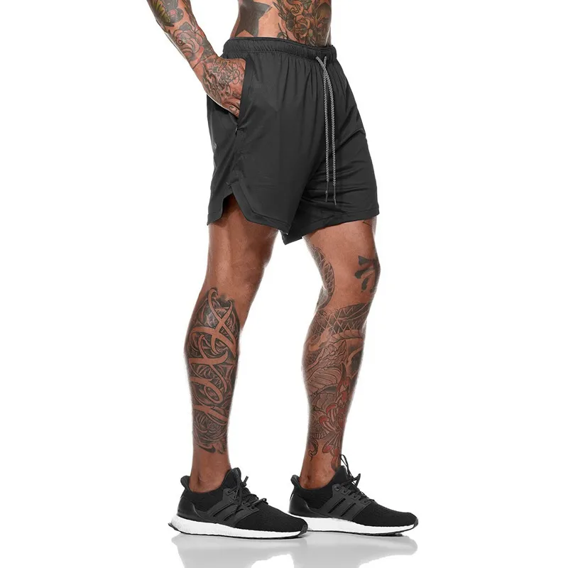 Men's Loose Fit Solid Color Knee Length Casual Polyester Shorts