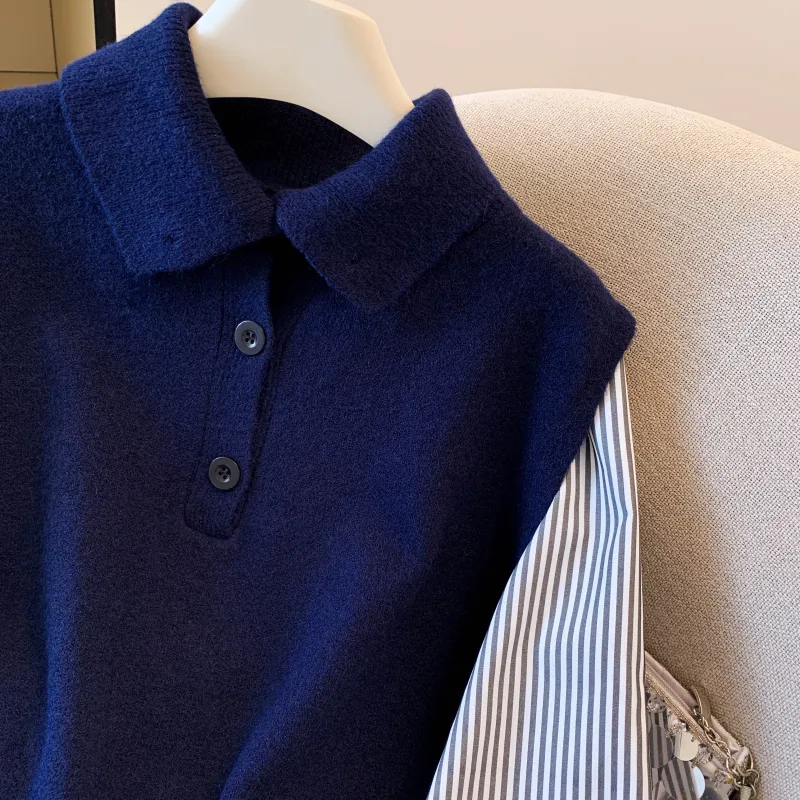 Elegant Sweater in Viscose Fiber Featuring Buckle Detail