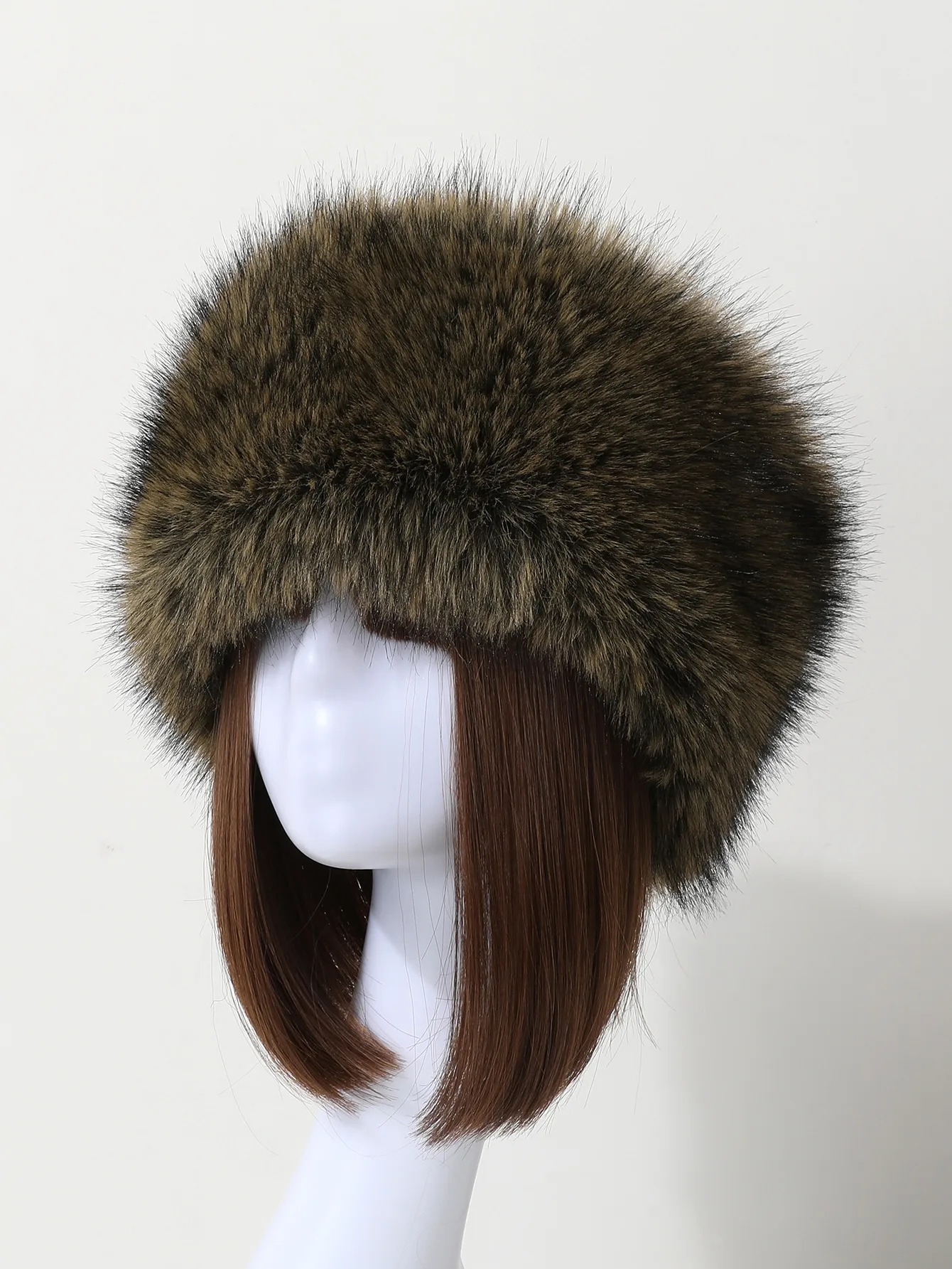 Elegant Multicolor Brown Synthetic Fibre Hair Band for Autumn and Winter