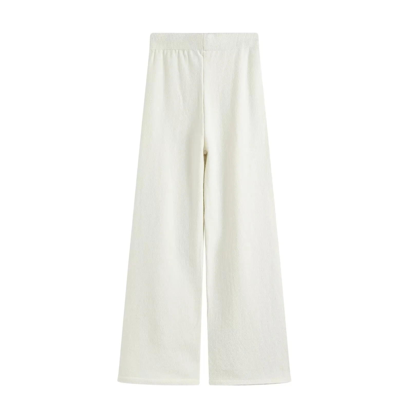 Streetwear Pant Co-ord Set in Knit Fabric with Belt, featuring V Neck and Long Sleeve, Full Length Pants with Stretchy Fit