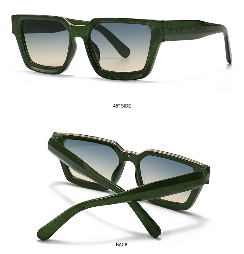 Unisex Full Frame Square Sunglasses Featuring PC Lens Material in Coffer, Ideal for All Seasons