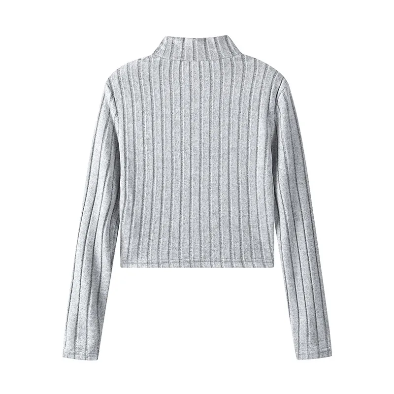 Women’s Stripe Pant Co-ord Set in Polyester with Turtleneck, Streetwear Style for Daily Wear, 2 Pieces Set