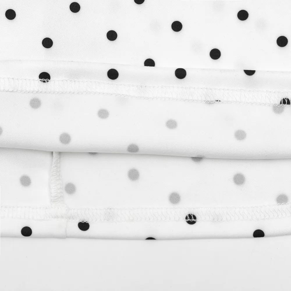Classic Style Polka Dot Dress in Elastane Fabric Featuring Draped Design Maxi Long Dress