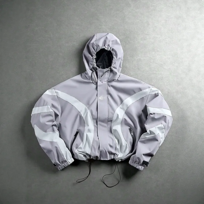 Men's Casual Ditsy Floral Jacket with Zipper Placket, Made of Polyester Featuring Printing Craft