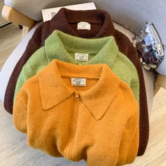 Casual Sweater in Viscose Fiber Featuring Chain Craftsmanship