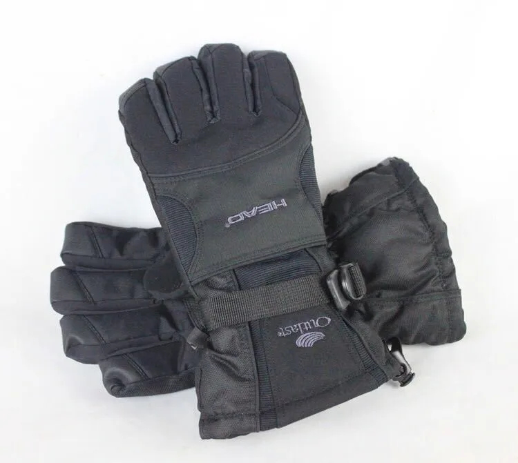 Unisex Black Cycling Gloves in Nylon with Warm Craftsmanship for Sport