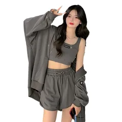 Solid Color Polyester Puff Sleeve Shorts Co ord Set