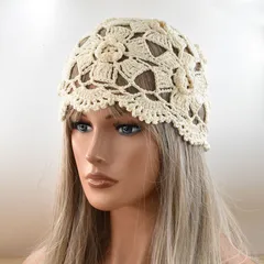 Modern Style Solid Color Breathable Brimless Hat Accessories for Adults, Handmade Cotton Material