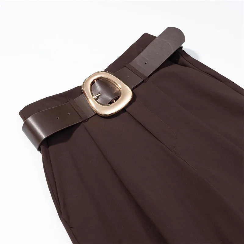 Color Block Casual Full Length Pants for Daily Wear in Polyester Fabric Featuring Ruched Detailing