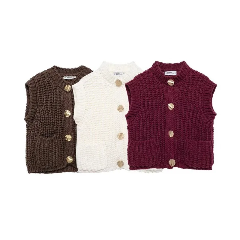 Solid Color Women's Japanese Style Button Cardigan