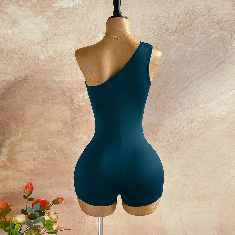 Sexy Solid Color Rompers Shorts for Party in Polyester Fabric with Knitted Craft for Women