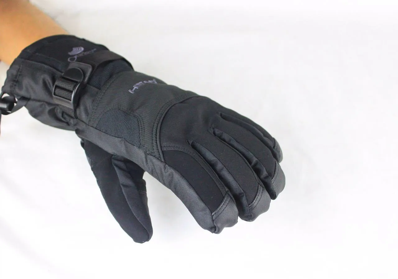 Unisex Black Cycling Gloves in Nylon with Warm Craftsmanship for Sport