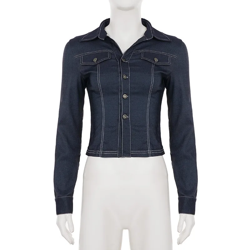 Streetwear Women's Shirt in Polyester Fabric Featuring Buckle Detail