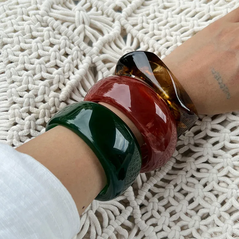 Irregular Acrylic Bangle for Unique Stylish Look