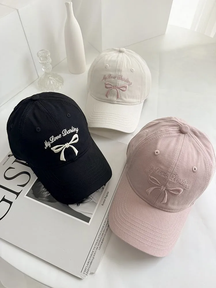 Sweet Women’s Embroidery Baseball Cap with Wide Brim, Breathable Cotton and Linen Material