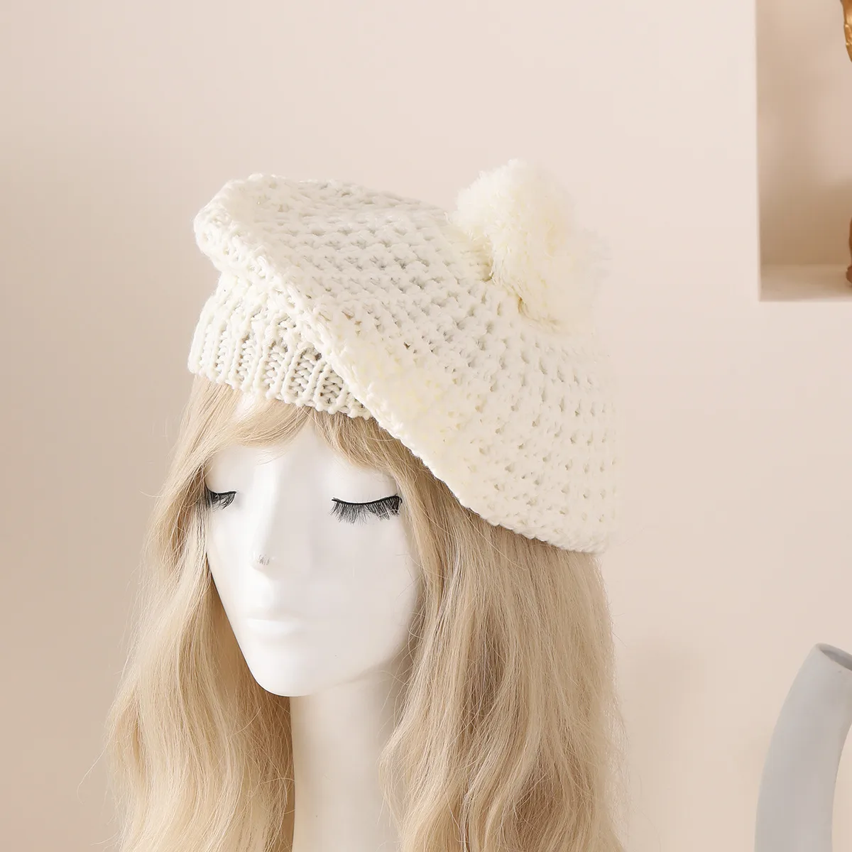 Knit Beret Hat for Women – Casual All-Season Lady Beanie