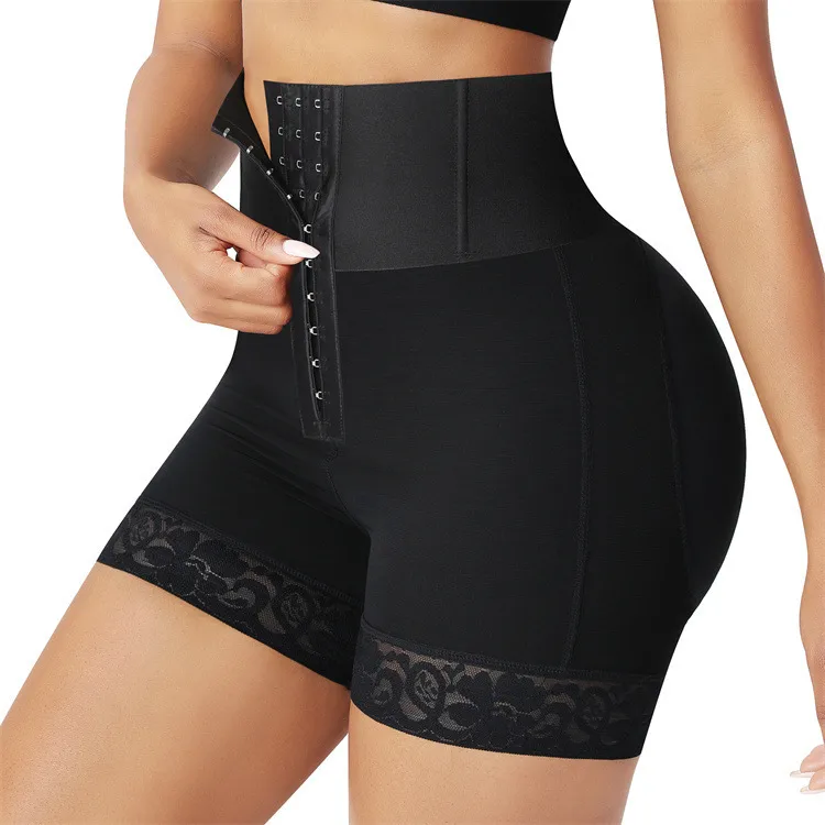 Solid Color High Waist Shaping Underwear in Nylon for Body Sculpting, Suitable for All Seasons