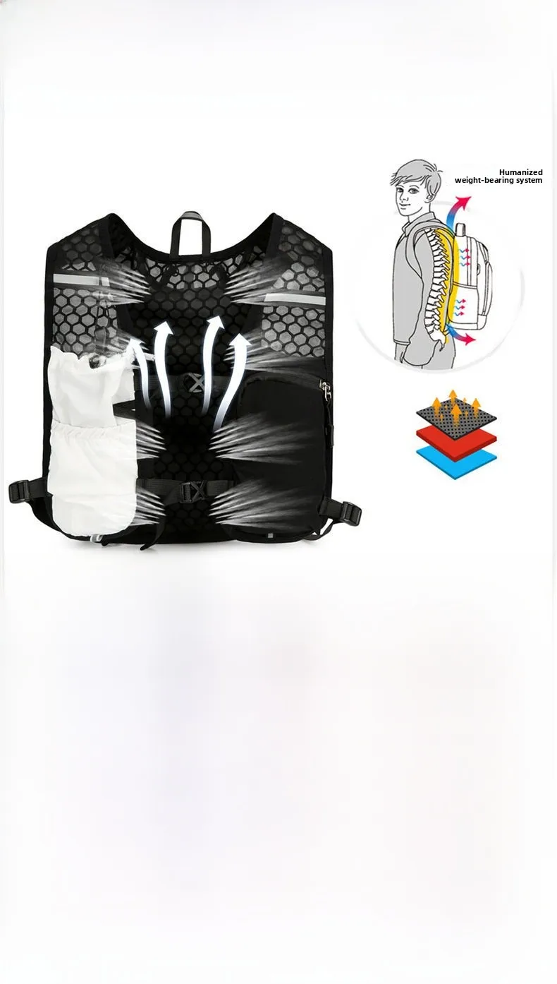 Solid Color Hiking Backpack for Running, Unisex Design in Nylon, Ideal for Spring Outdoor Activities