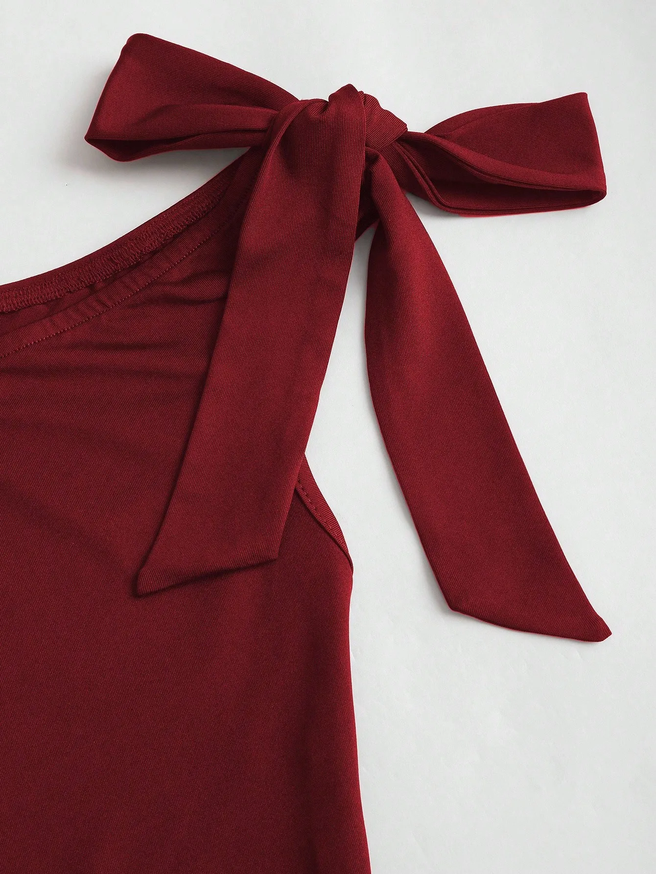 Solid Color Sleeveless Sheath Dress with Oblique Collar in Polyester Fabric, Above Knee Length, Featuring Backless Design