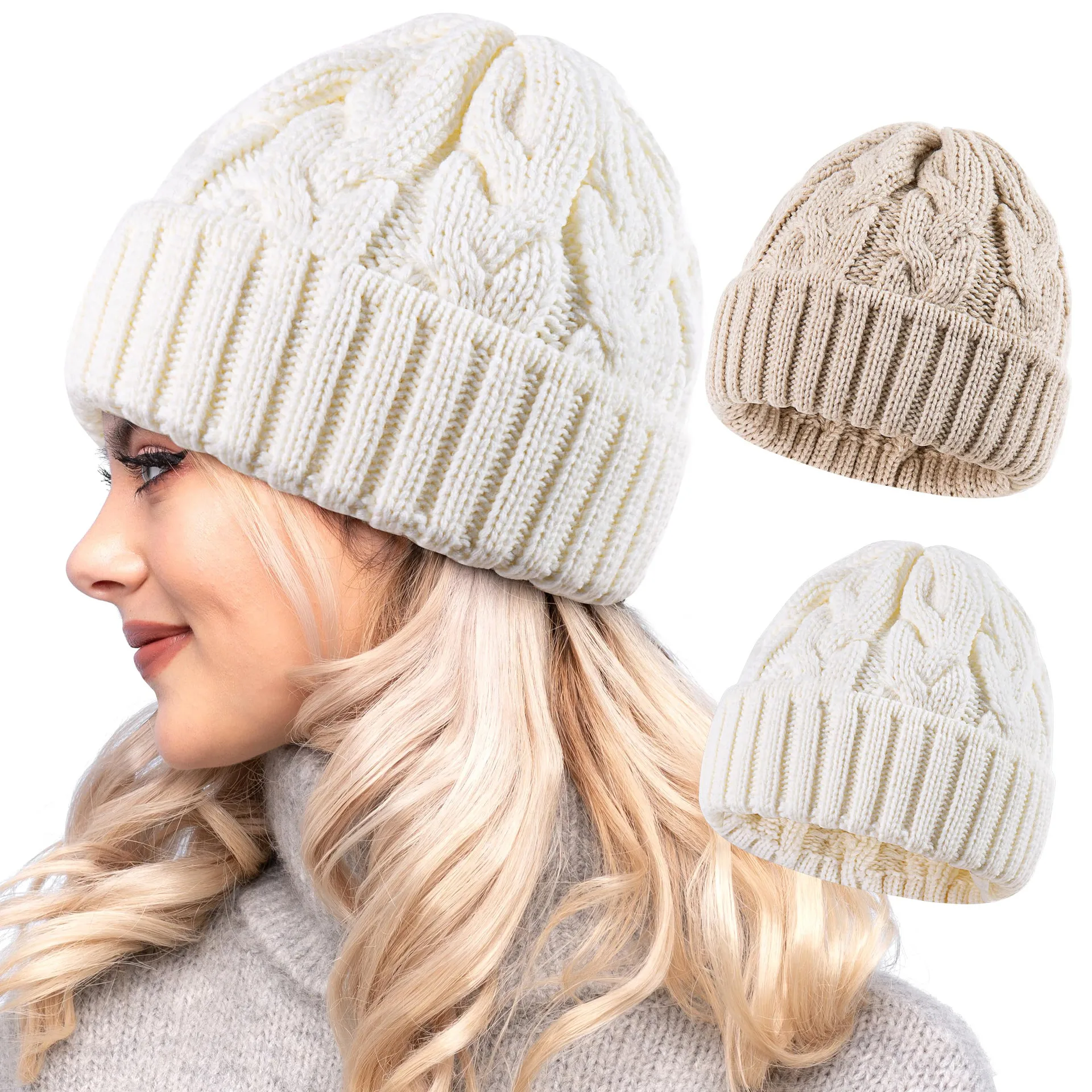 Winter Wool Cap for Adults Warm Comfortable Beanie Hat
