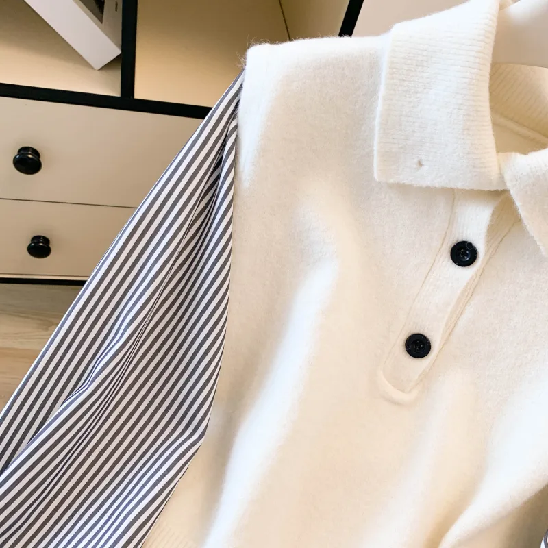 Elegant Sweater in Viscose Fiber Featuring Buckle Detail