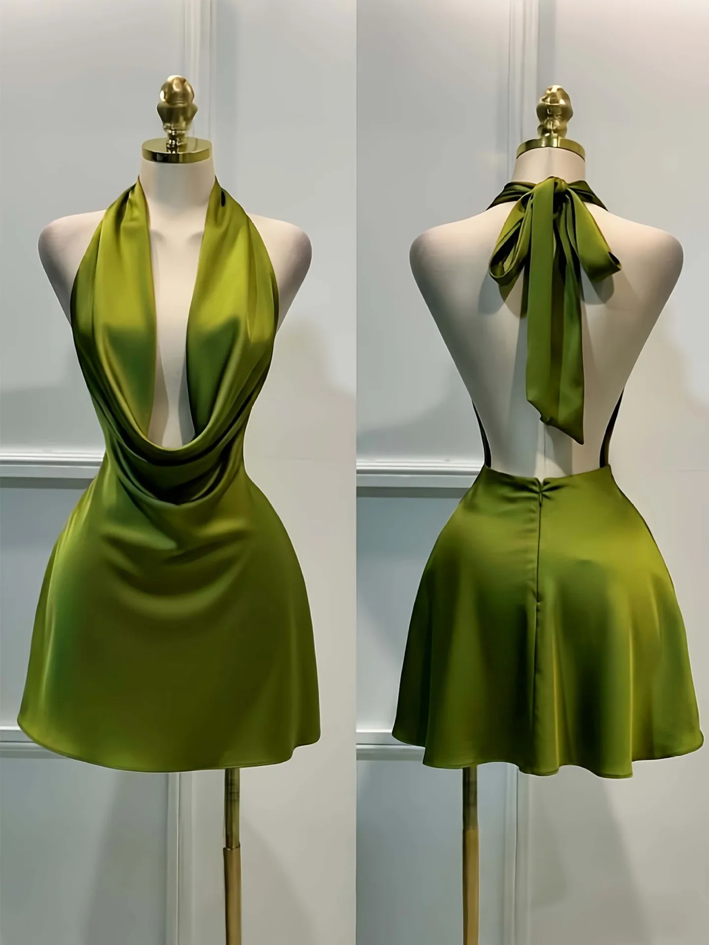 Solid Color Sleeveless Deep V Bodycon Dress in Polyester, Perfect for Holiday Vacation