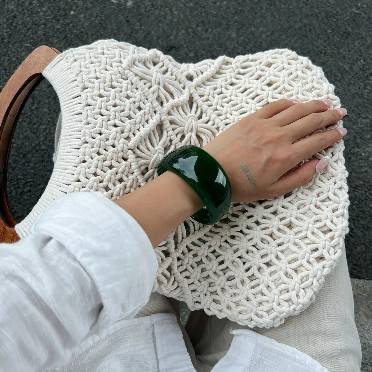 Irregular Acrylic Bangle for Unique Stylish Look