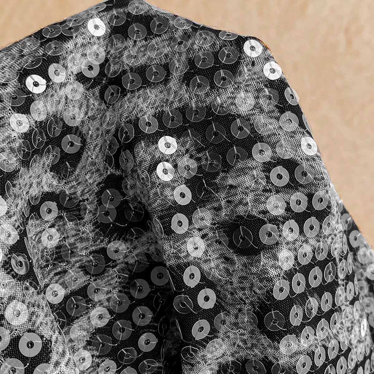 Sexy Leopard Print Rompers Shorts for Nightclub, Featuring Polyester Fabric with Sequins Detail