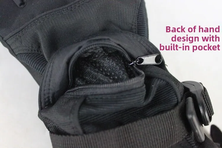 Unisex Black Cycling Gloves in Nylon with Warm Craftsmanship for Sport