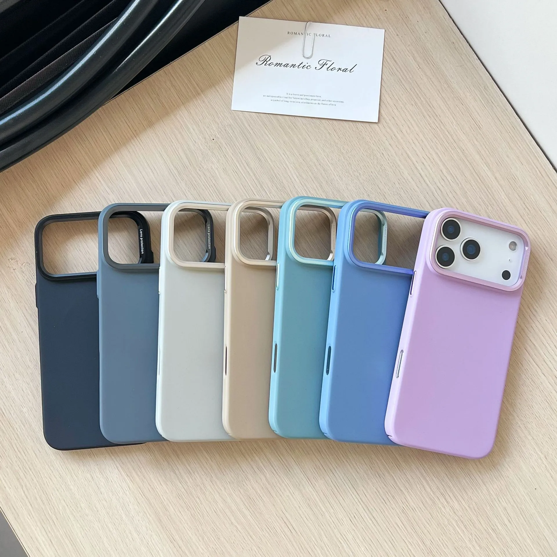 Frosted Flocking Magnetic iPhone 17 Pro Max Case in Pink Purple Green