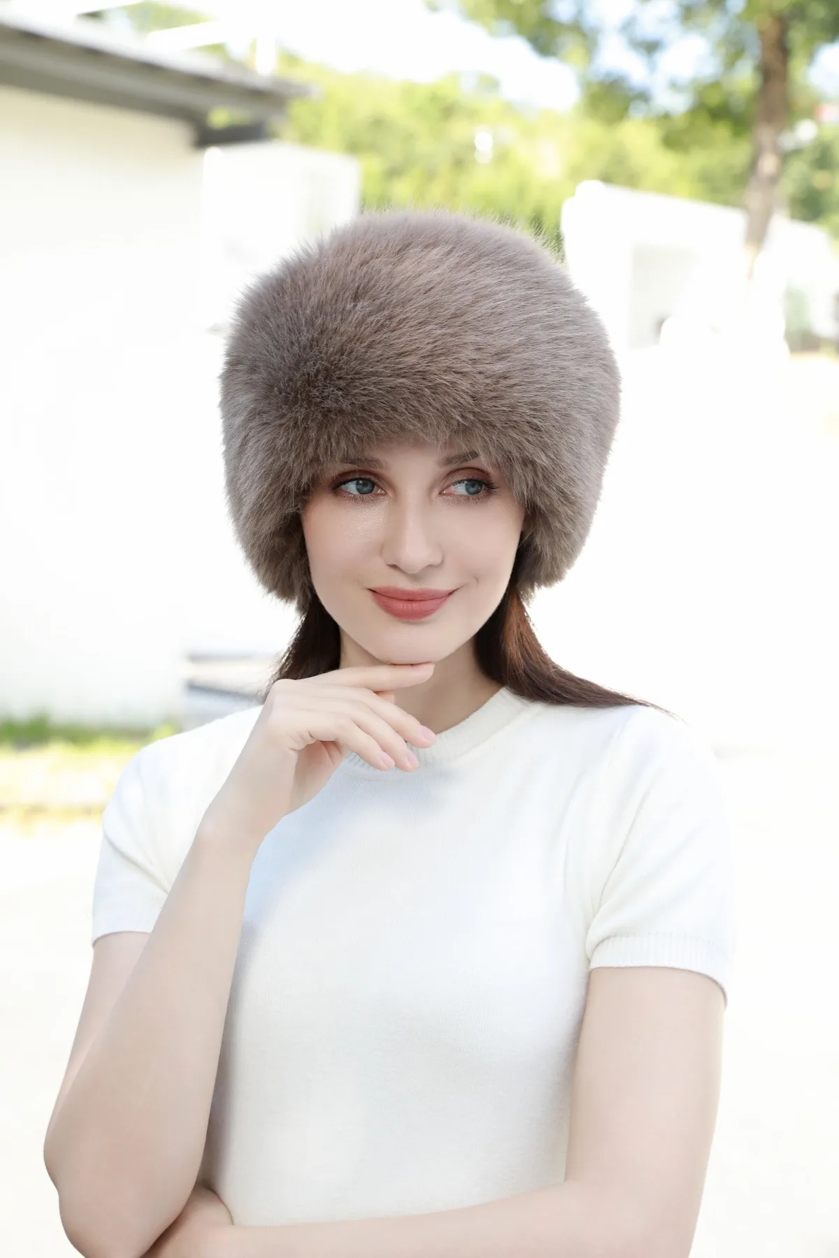 Elegant Multicolor Brown Synthetic Fibre Hair Band for Autumn and Winter