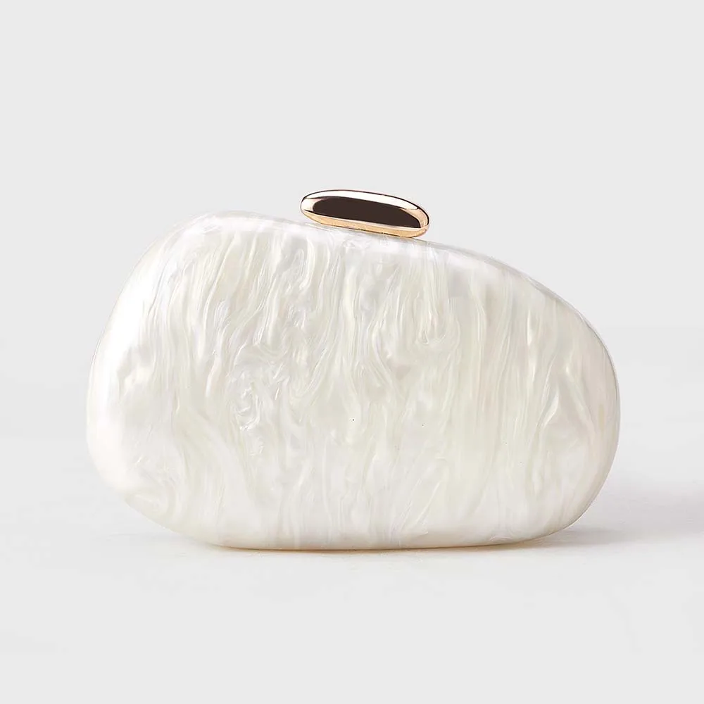 Women’s Shell-Shaped Acrylic Evening Shoulder Bag with Single Shoulder Strap, Perfect for Wedding Season