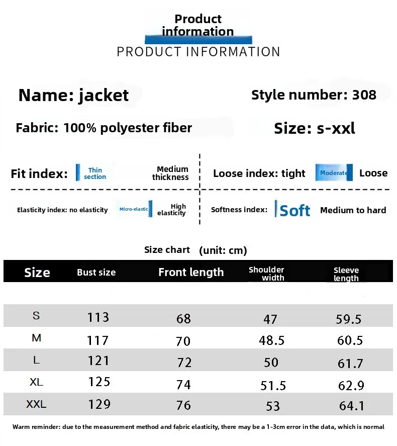 Men's Jacket with Zipper Placket Featuring Printing Pattern in Natural Pink size guide