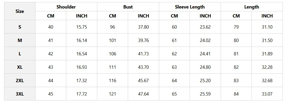 Women's Loose Streetwear Woolen Coat with Lapel Collar size guide