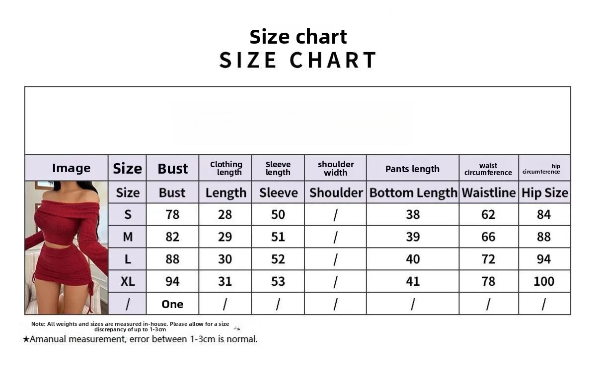 Sexy Long Sleeve Printing Skirt Co-ord Set in Knitted Fabric featuring Knitted Craft for Summer size guide
