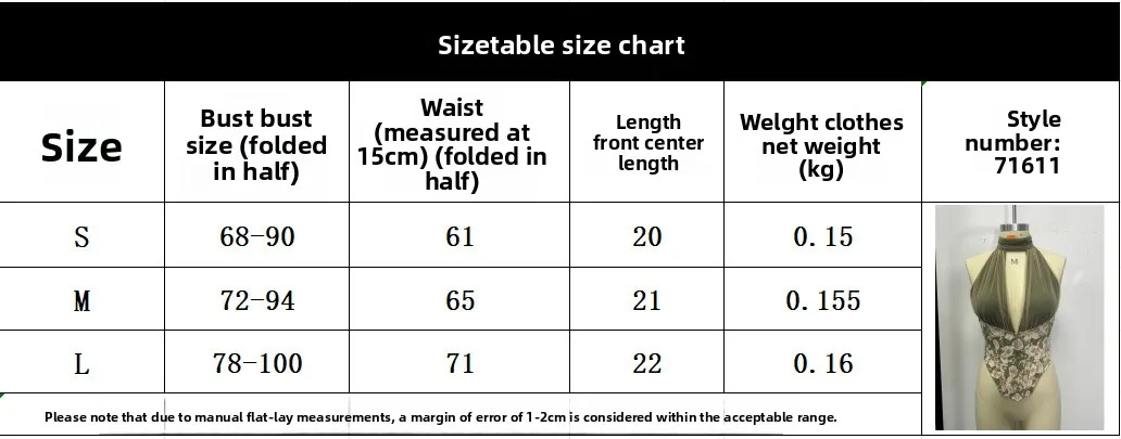 Sexy Polyester Flowers Tank Top with V-Opening Craft and Halter Neck Design size guide