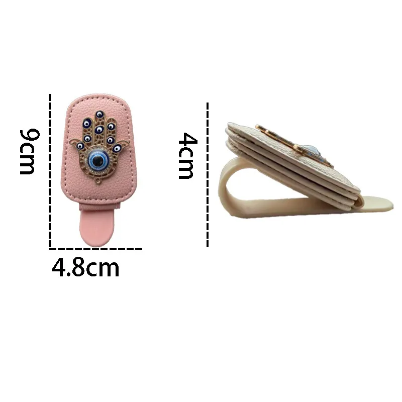 Bow Tie Car Sunglasses Holder in PU Leather for Vehicle Use size guide