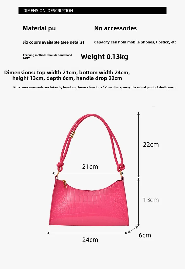 Women’s Square PU Leather Shoulder Bag with Sewing Thread Detail, Single Shoulder Strap, Perfect for Spring & Summer size guide